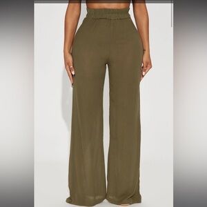 NWT linen bathing suit cover up pants